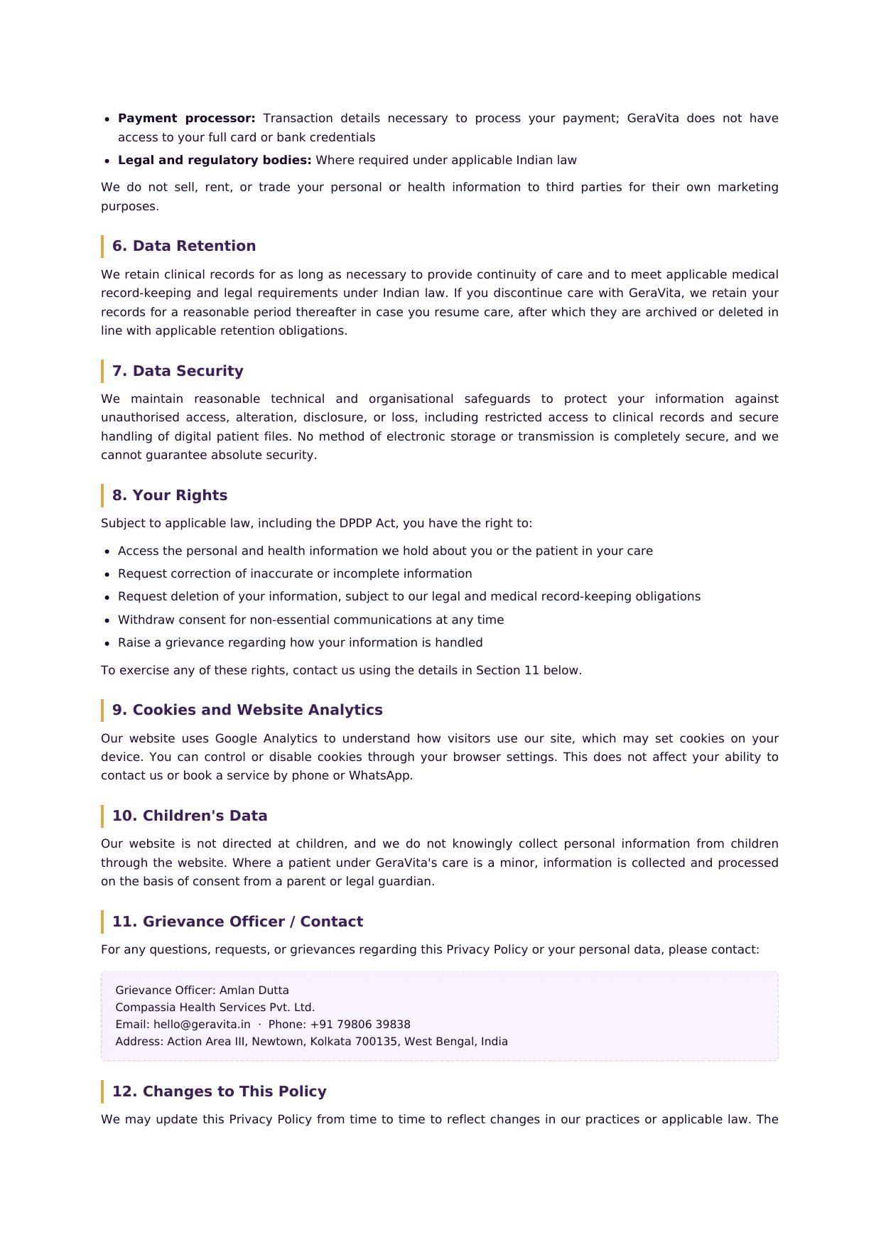 Privacy Policy — page 2