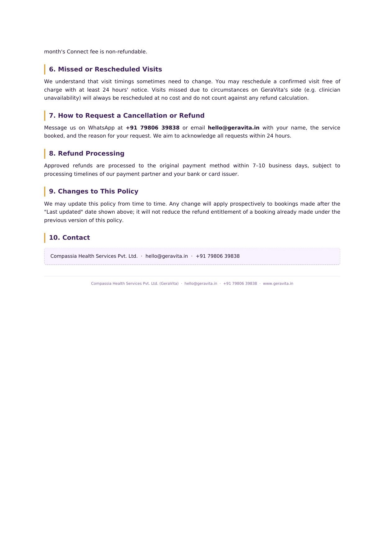 Return, Refund & Cancellation Policy — page 2