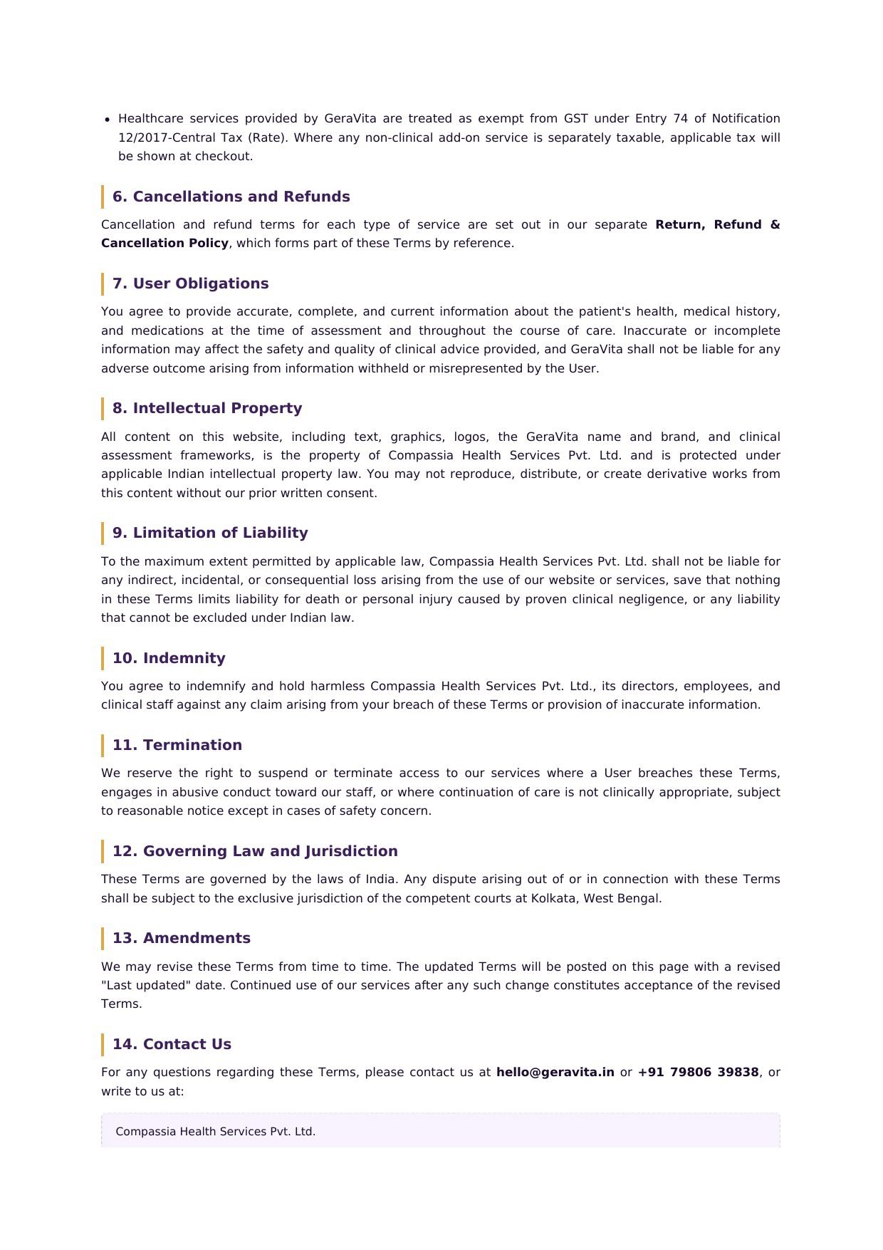 Terms & Conditions — page 2